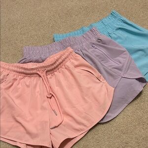 Women's size S Pastel Running Shorts 3 Pack
